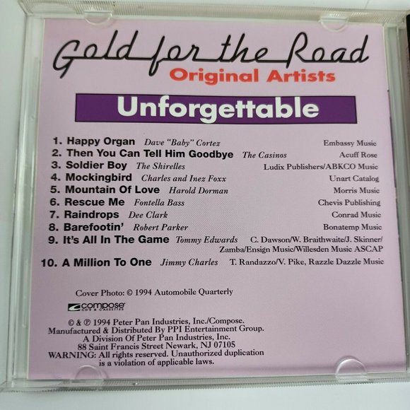 Gold For The Road CD Original Artists Unforgettable*MINOR WEAR - Picture 3 of 13